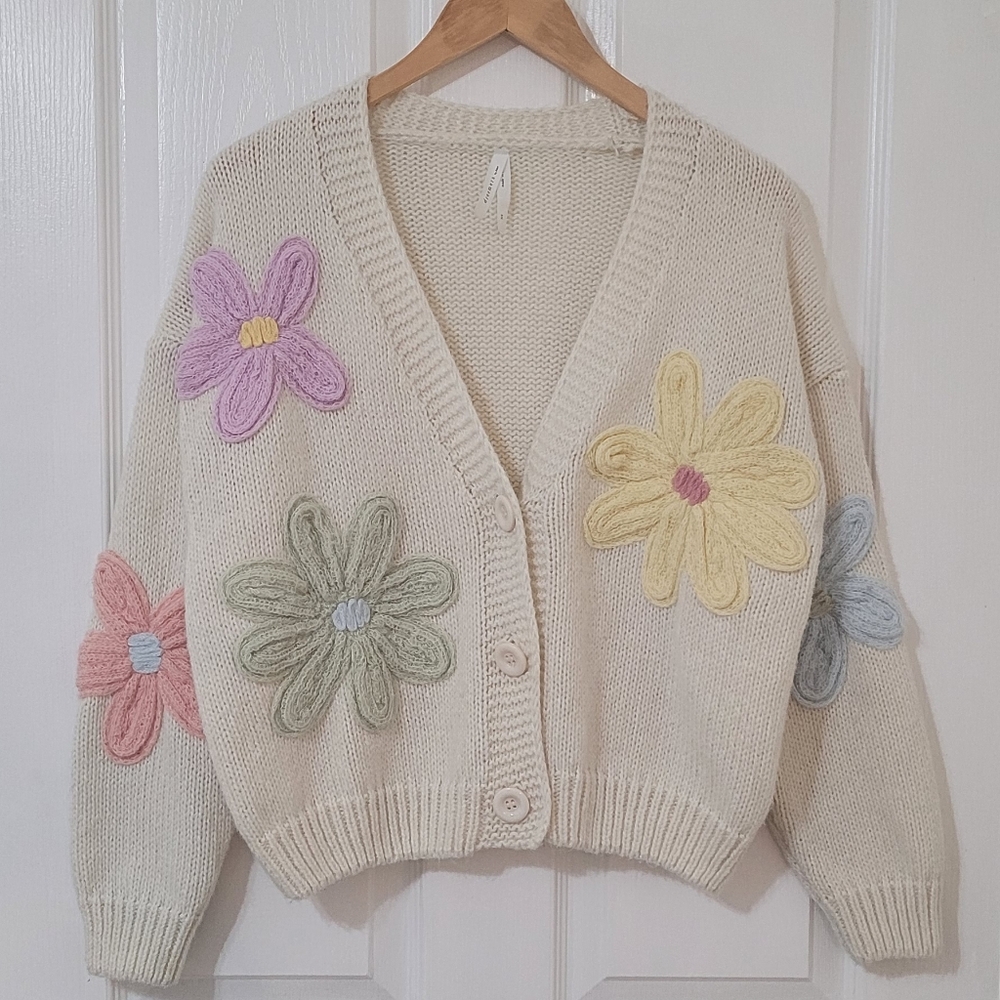 Floral Knit Cardigan